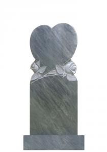 Мраморный памятник (сердце с розами) 110х45